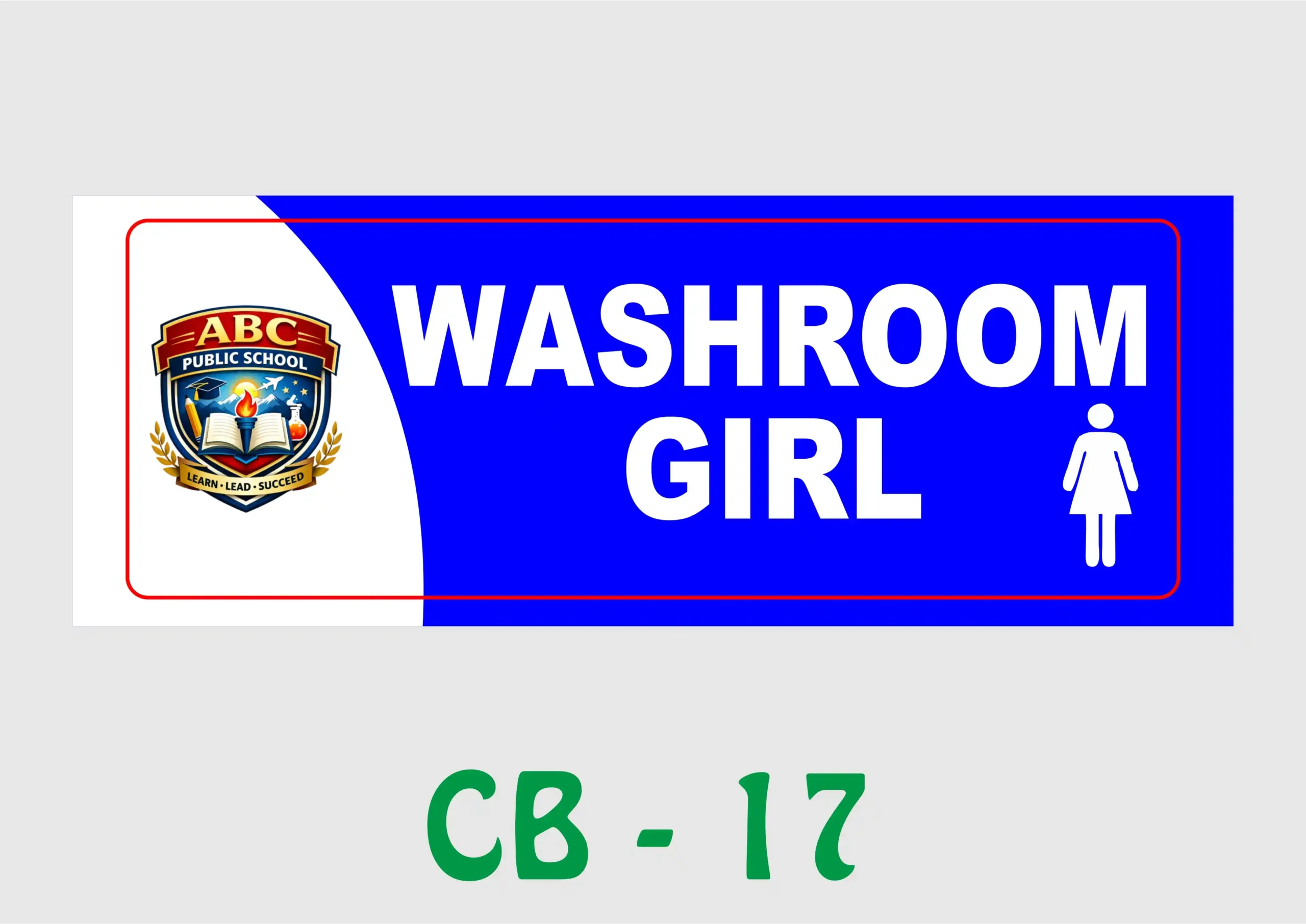 CB - 17 Wall Name Plate - Washroom Girl - Image 1