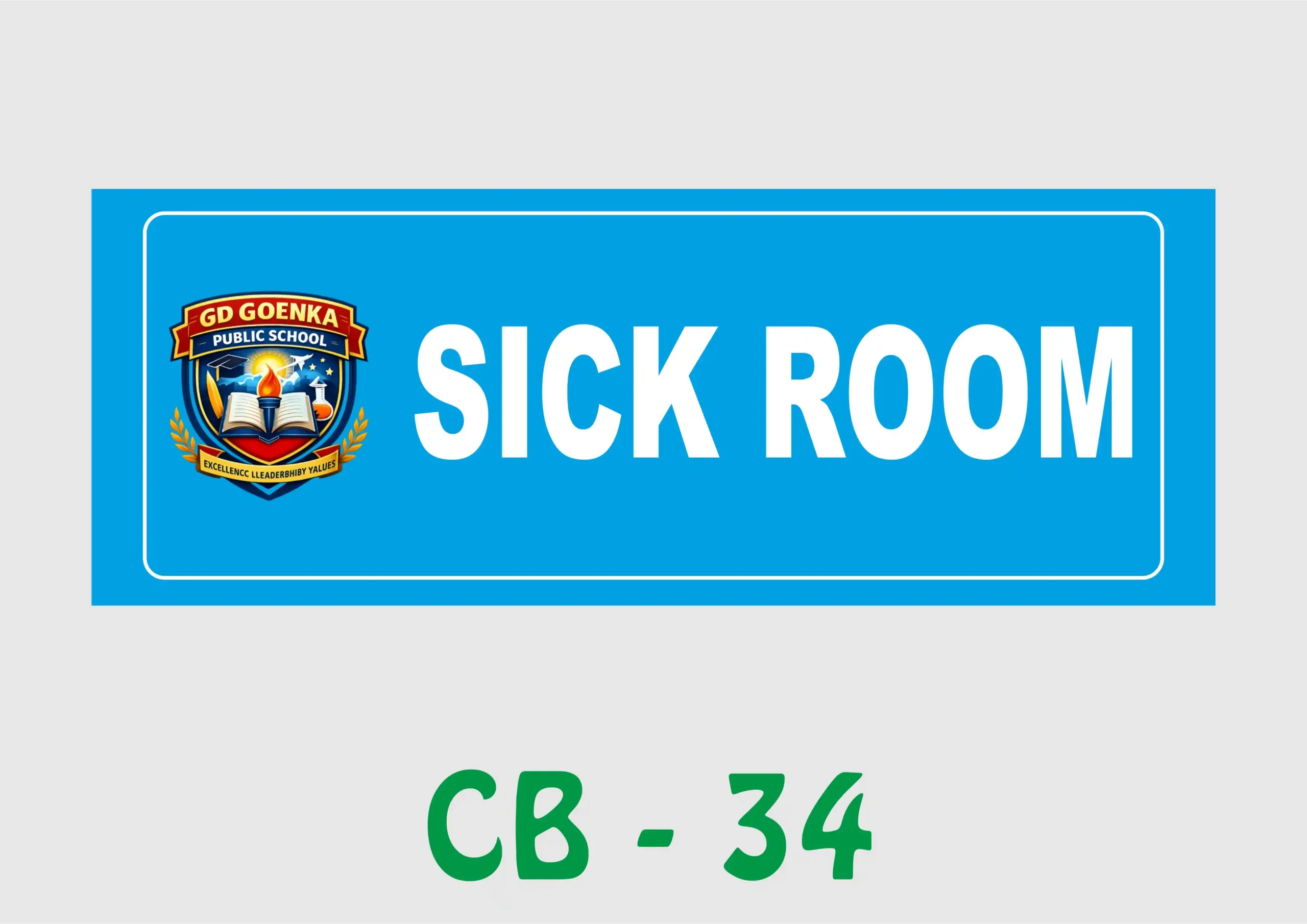 CB - 34 Wall Name Plate - Sick Room - Image 1