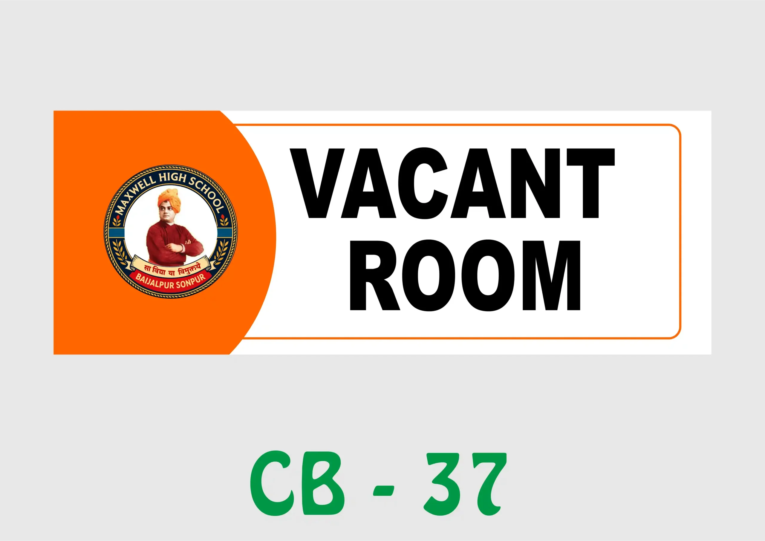 CB - 37 Wall Name Plate - Vacant Room - Image 1