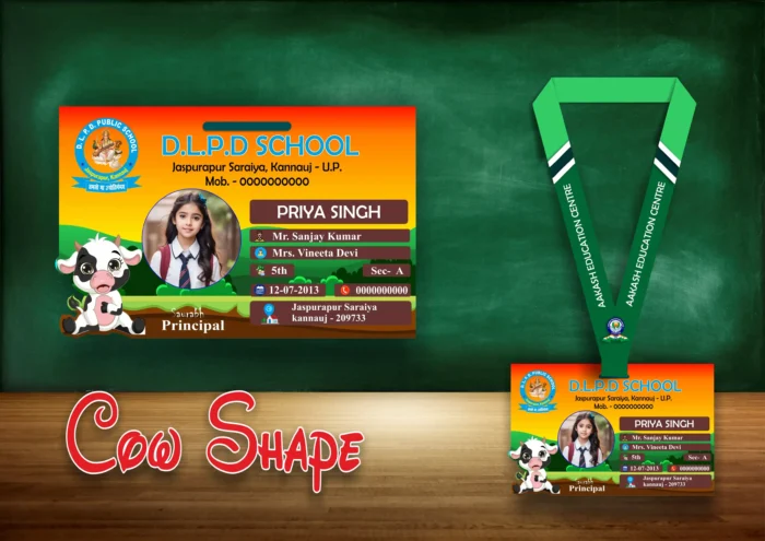 Cow Shape Acrylic ID Card - Farmery Nature