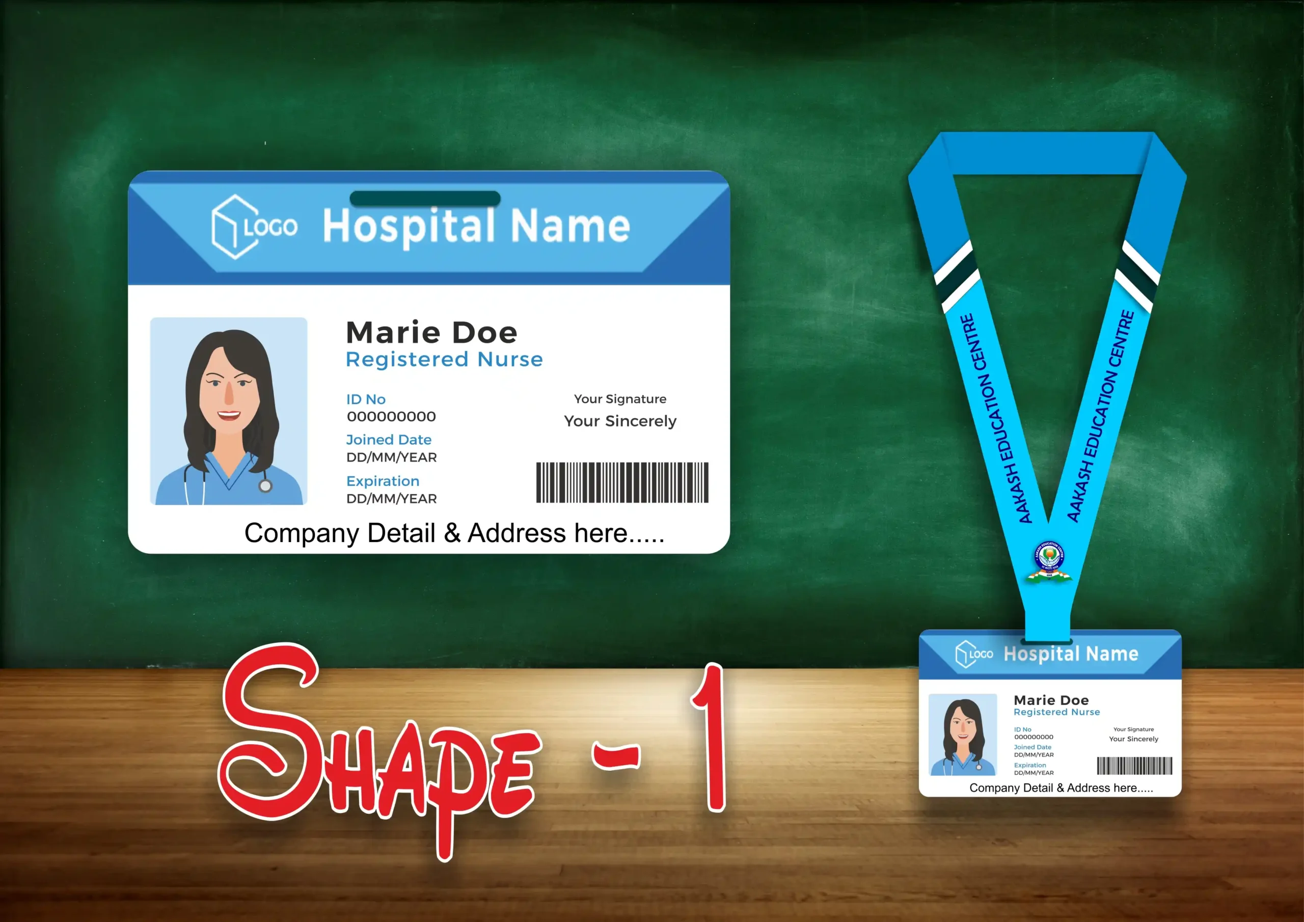 SHAPE - 1 ACRLIC ID CARD Shape 1 Acrylic ID Card - Image 1