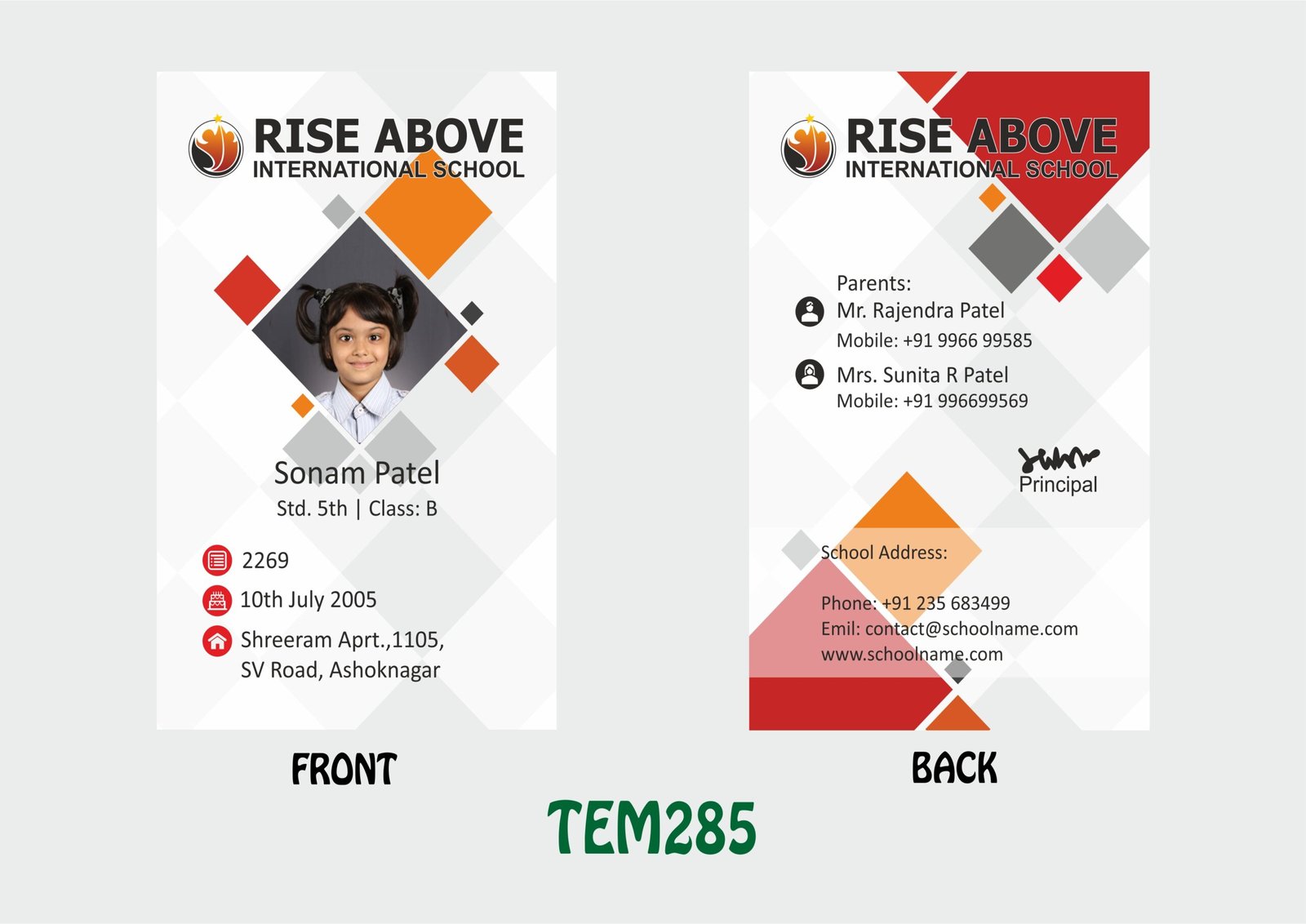 TEM-285 ID Card - TEM285 - Image 1
