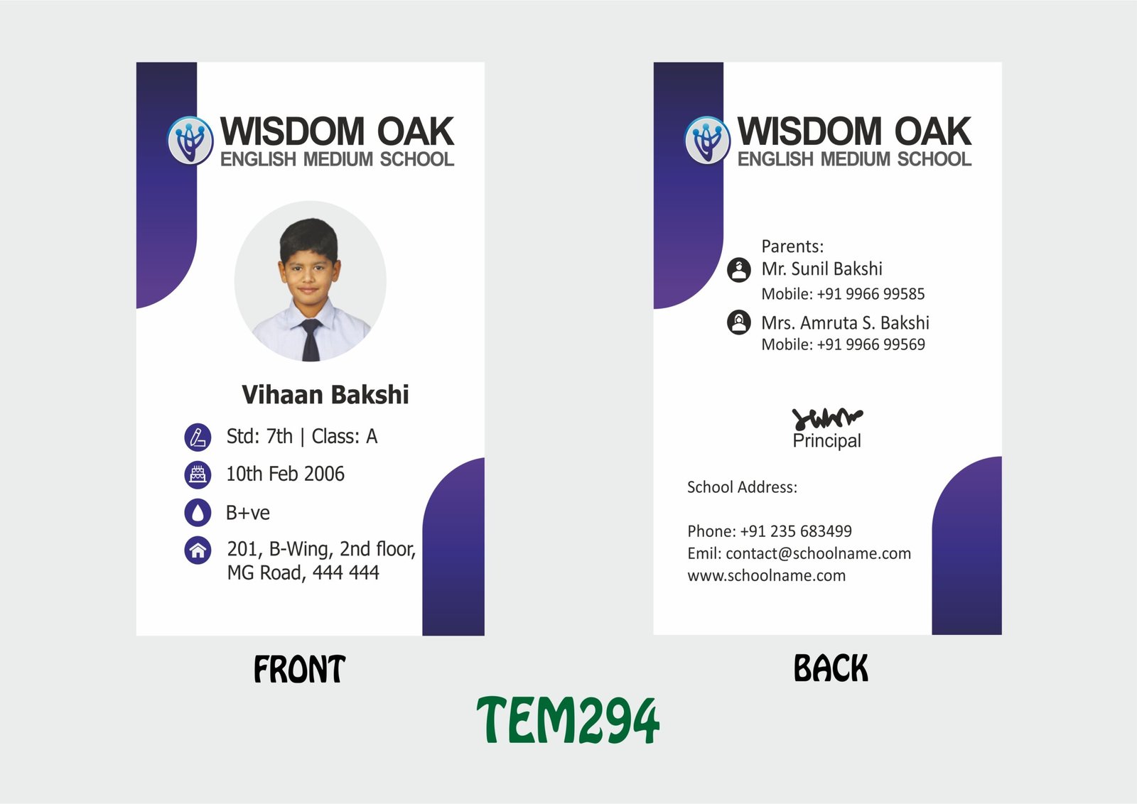 TEM-294 ID Card - TEM294 - Image 1