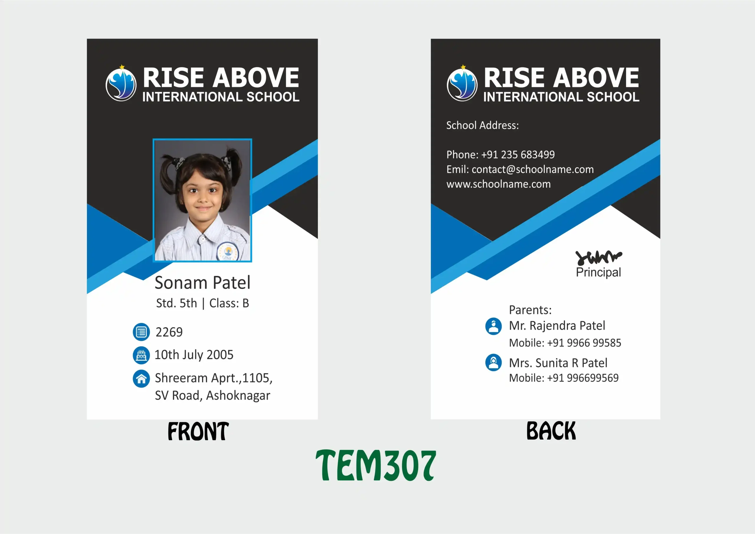 TEM-307 ID Card - TEM307 - Image 1
