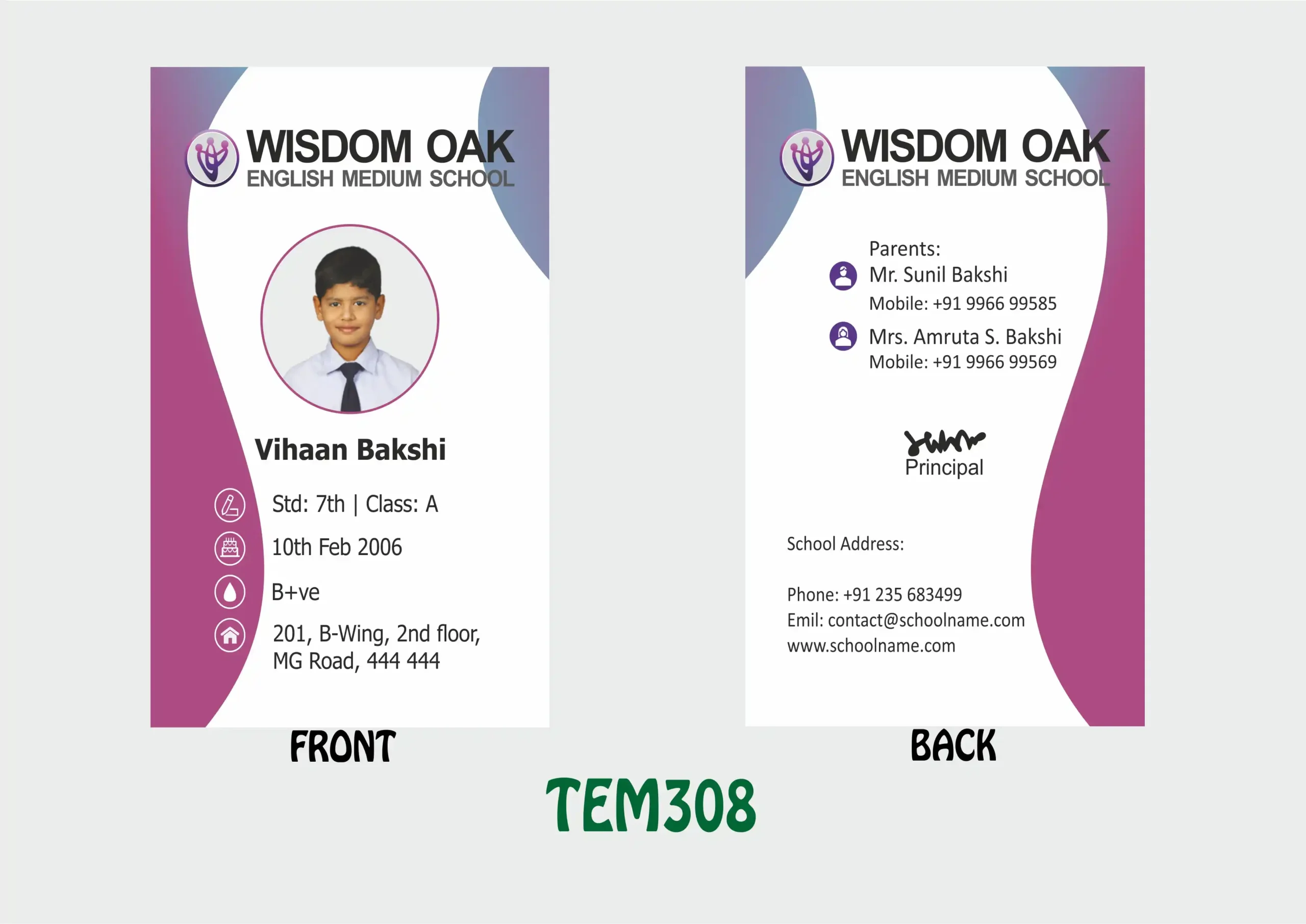 TEM-308 ID Card - TEM308 - Image 1