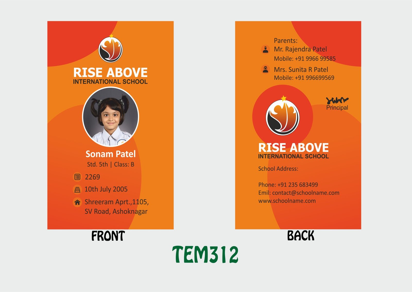 TEM-312 ID Card - TEM312 - Image 1