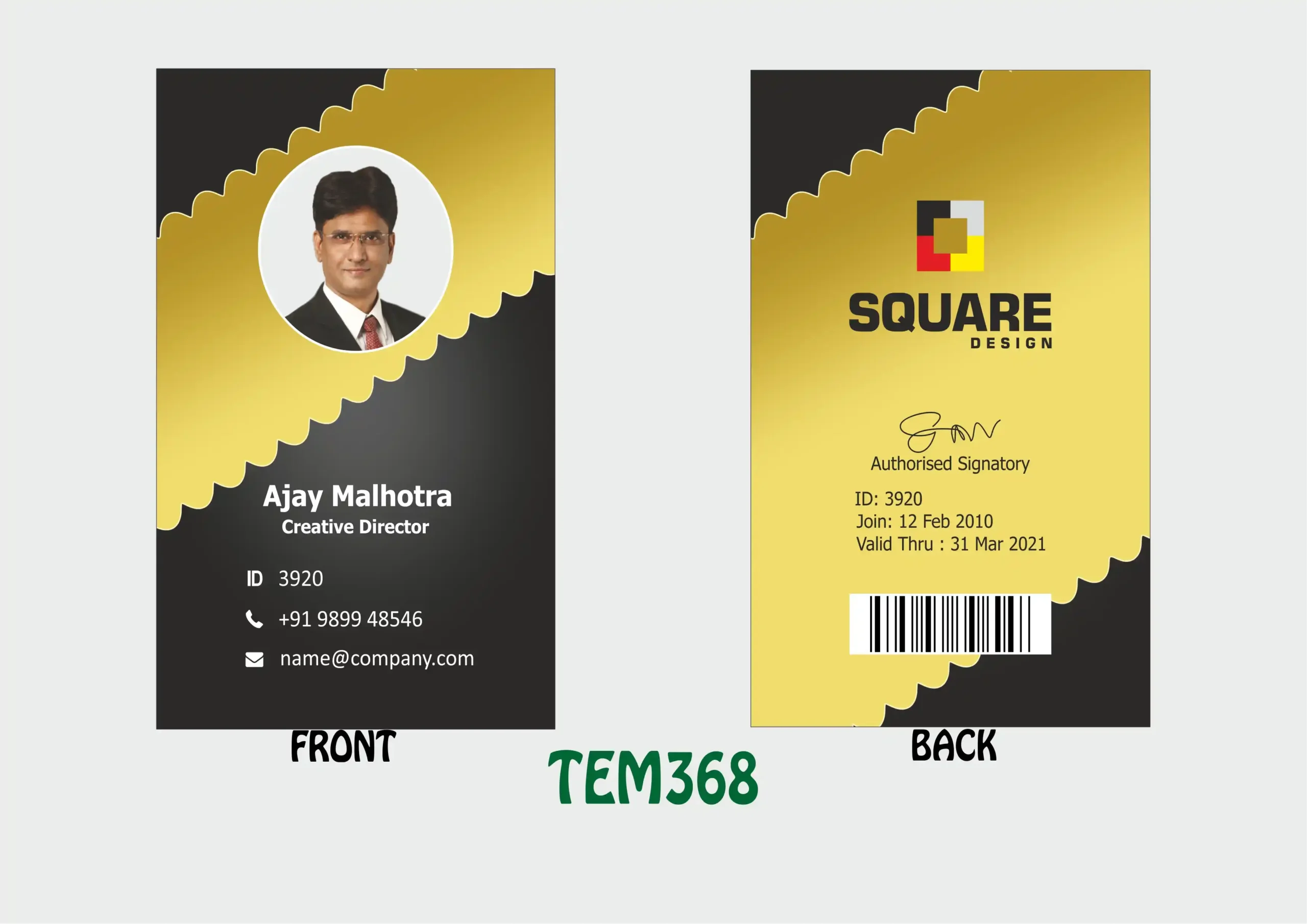 TEM-368 ID Card - TEM368 - Image 1