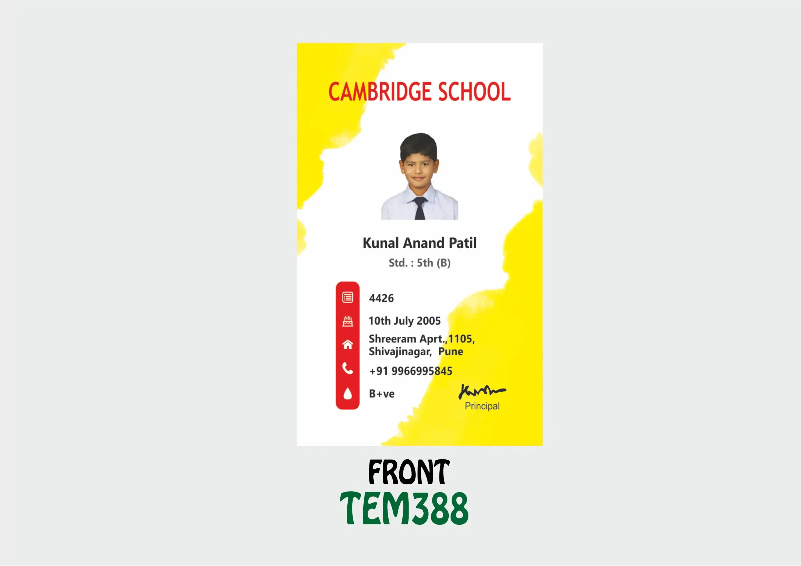 TEM-388 ID Card - TEM388 - Image 1