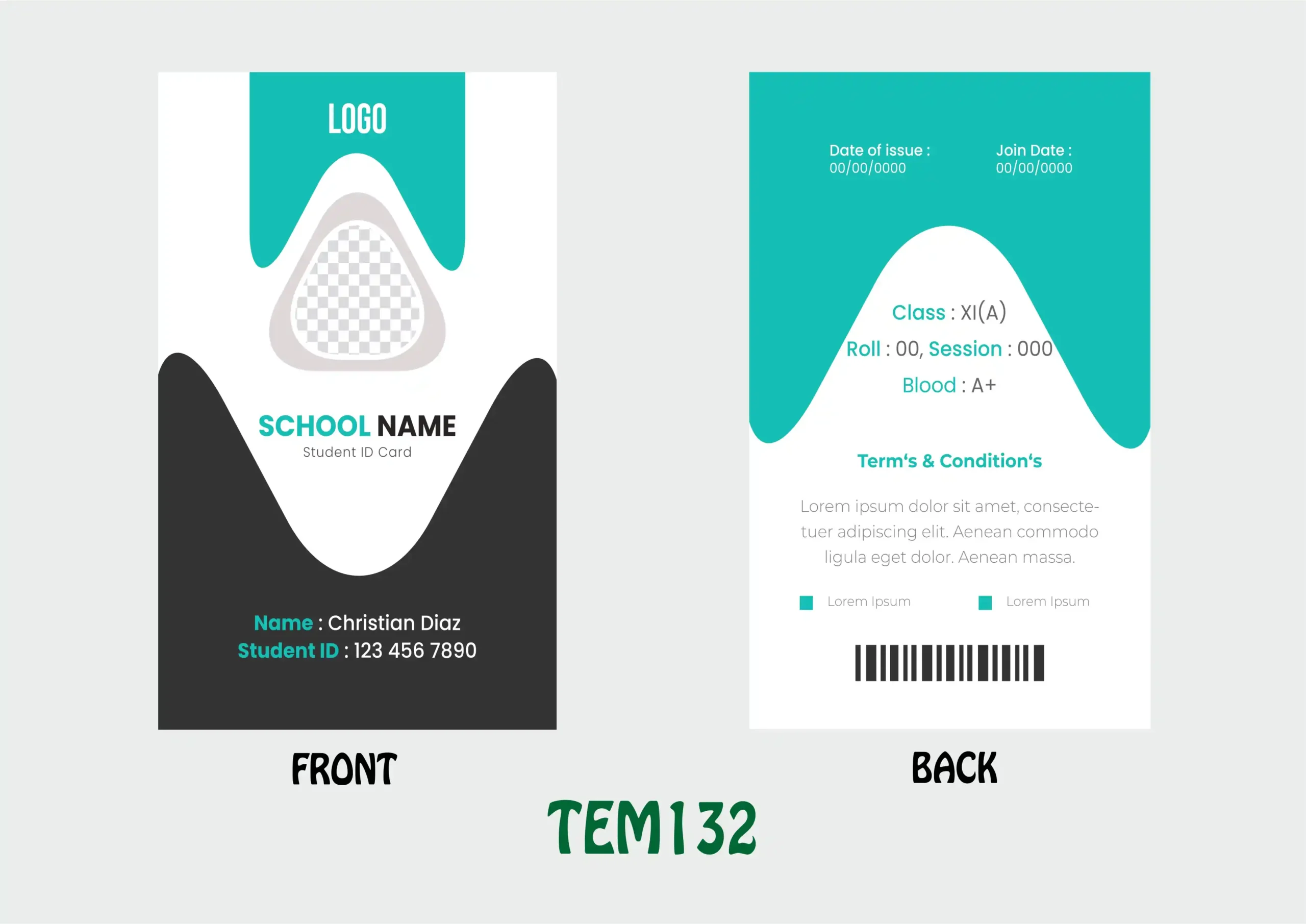 TEM132 ID Card - TEM132 - Image 1