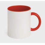 Inner Color Mug Red Round Handle