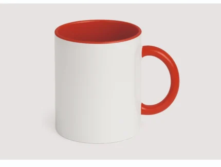 Inner Color Mug Red Round Handle