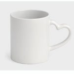 White Mug - Heart Handle