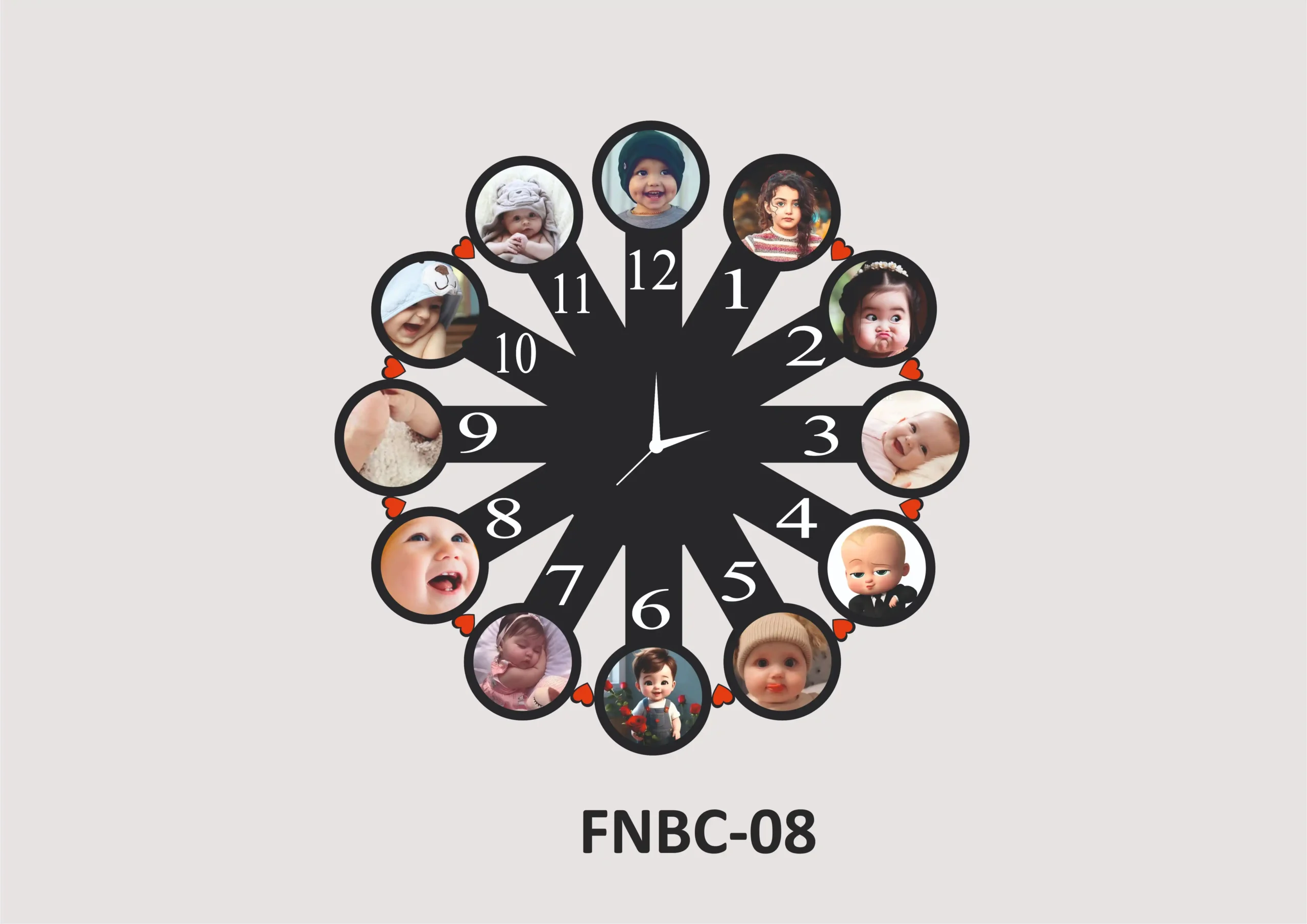 FNBC-08-1 Sublimation Wall Clock - FNSC036 - Image 1