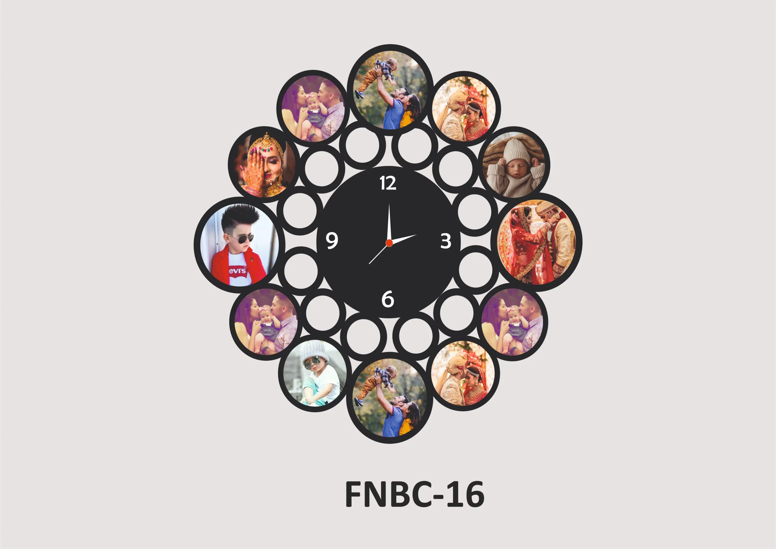 FNBC-16-1 Sublimation Wall Clock - FNSC044 - Image 1