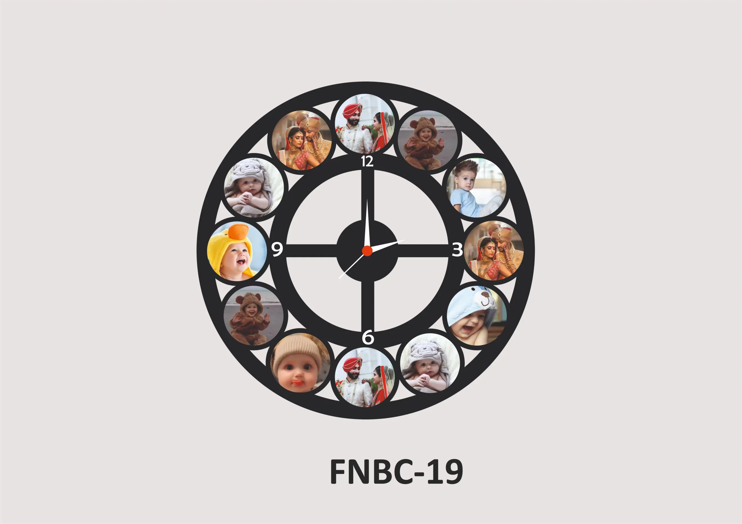 FNBC-19-1 Sublimation Wall Clock - FNSC051 - Image 1