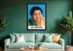 Wooden Photo Frame Lata Mangeshkar