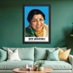 Wooden Photo Frame Lata Mangeshkar