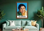 Wooden Photo Frame Lata Mangeshkar - Image 2