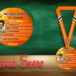 Orange Shape Acrylic ID Card