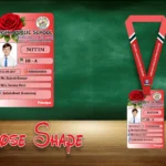 Rose Shape Acrylic ID Card