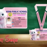Cat Shape - II Acrylic ID Card